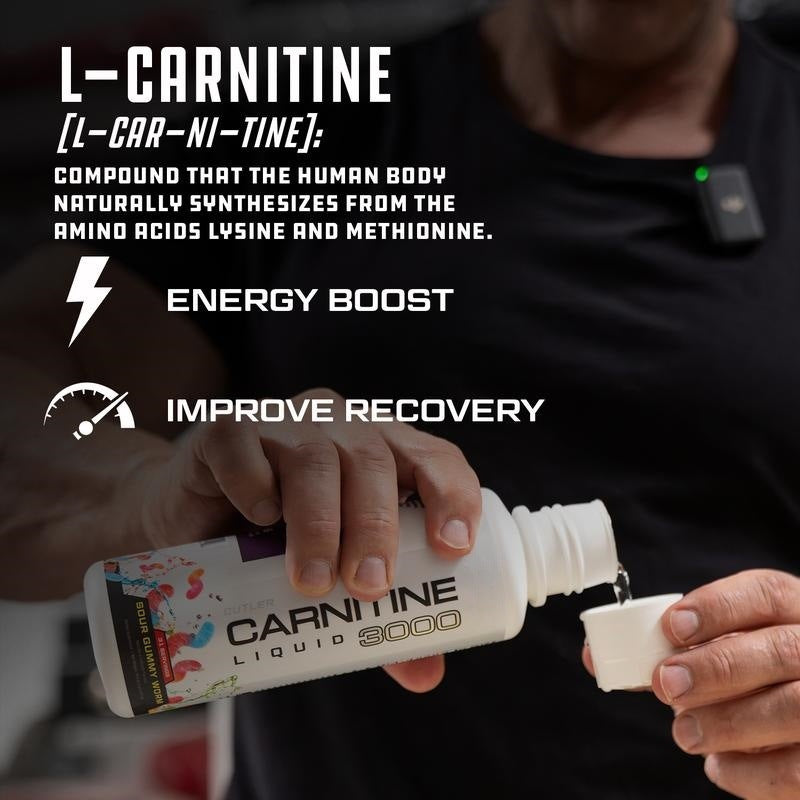 Cutler Nutrition Liquid Carnitine 3000 for Energy and Recovery Support Dietary Fitness Supplement Edible Healthcare Vitamin
